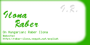 ilona raber business card